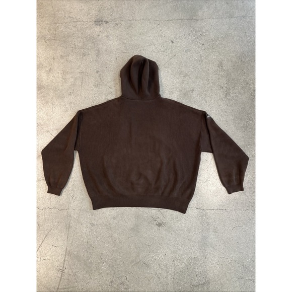 Alo Yoga Womens Waffle Knit Hoodie Brown Size 4XL Weekend Escape Pullover Comfy - Picture 3 of 10